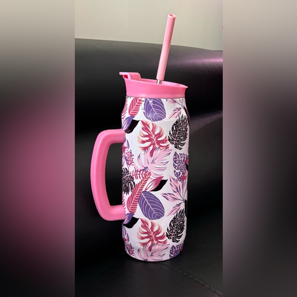Wellness 40 oz Insulated Stainless Steel Growler Water Bottle Cup with Handle